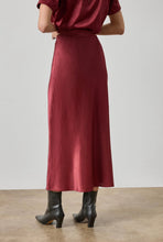 Load image into Gallery viewer, Cabernet Satin Skirt