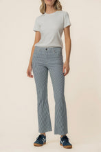 Load image into Gallery viewer, Navy Stripe Kick Flare