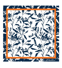 Load image into Gallery viewer, Orange/Navy Floral Scarf
