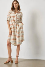Load image into Gallery viewer, Carob Ikat Shirtdress