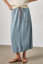 Load image into Gallery viewer, Drawcord Denim Skirt