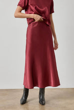 Load image into Gallery viewer, Cabernet Satin Skirt