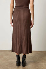 Load image into Gallery viewer, Straight Rib Skirt - Chocolate