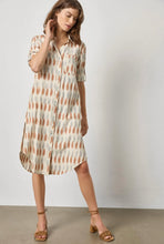 Load image into Gallery viewer, Carob Ikat Shirtdress