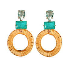 Load image into Gallery viewer, Turquoise Rattan Earring
