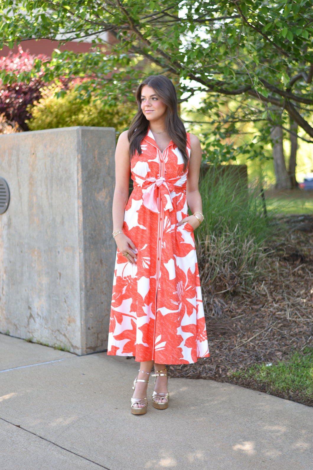Orange Blooms Maxi