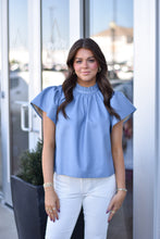 Load image into Gallery viewer, Blue Leather Top
