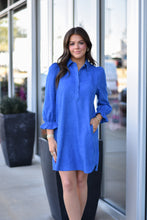 Load image into Gallery viewer, Corduroy Dress - Royal
