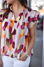 Load image into Gallery viewer, Multi Color Flutter Top
