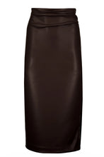 Load image into Gallery viewer, Currant Leather Skirt
