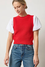 Load image into Gallery viewer, Mixed Media Sweater - Red
