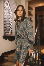Load image into Gallery viewer, Olive Paisley Mini Dress
