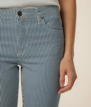 Load image into Gallery viewer, Navy Stripe Kick Flare
