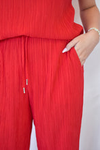 Load image into Gallery viewer, Red Crinkle Trouser
