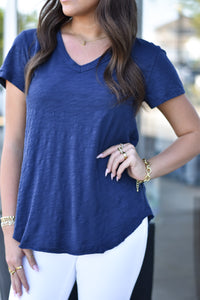 Curve Tee - Navy