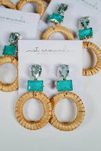 Load image into Gallery viewer, Turquoise Rattan Earring
