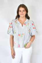 Load image into Gallery viewer, Embroidery Stripe Top

