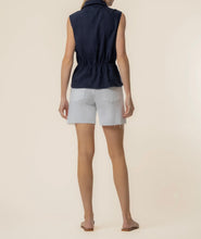Load image into Gallery viewer, Sara Linen Top - Navy
