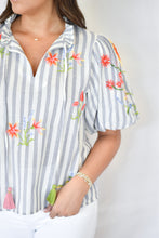 Load image into Gallery viewer, Embroidery Stripe Top
