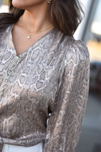 Load image into Gallery viewer, Gold Python Top
