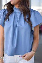 Load image into Gallery viewer, Blue Leather Top
