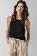 Load image into Gallery viewer, Black Crochet Tank
