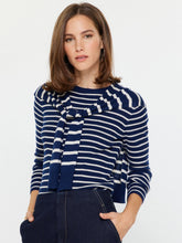 Load image into Gallery viewer, Stripe Top w/ Faux Cardi
