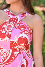 Load image into Gallery viewer, Cross Neck Floral Midi
