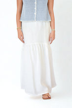 Load image into Gallery viewer, White Linen Maxi Skirt
