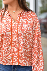 Tangerine Trim Top