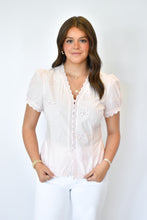 Load image into Gallery viewer, Eyelet Button Down - Blush
