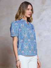 Load image into Gallery viewer, Blue Ornate Top
