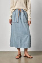 Load image into Gallery viewer, Drawcord Denim Skirt
