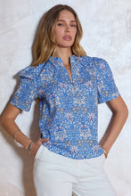 Load image into Gallery viewer, Blue Ornate Top
