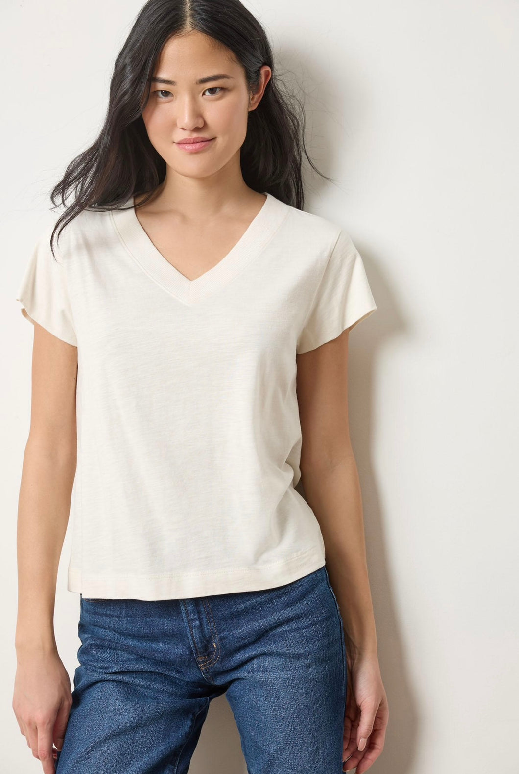 Relaxed V Tee - Talc