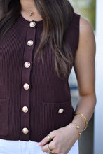 Load image into Gallery viewer, Aliyah Vest - Chocolate
