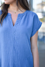 Load image into Gallery viewer, Dolman Shift Dress - Pacific

