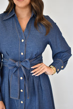Load image into Gallery viewer, Belted Denim Dress
