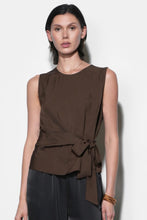 Load image into Gallery viewer, Brown Tie Top
