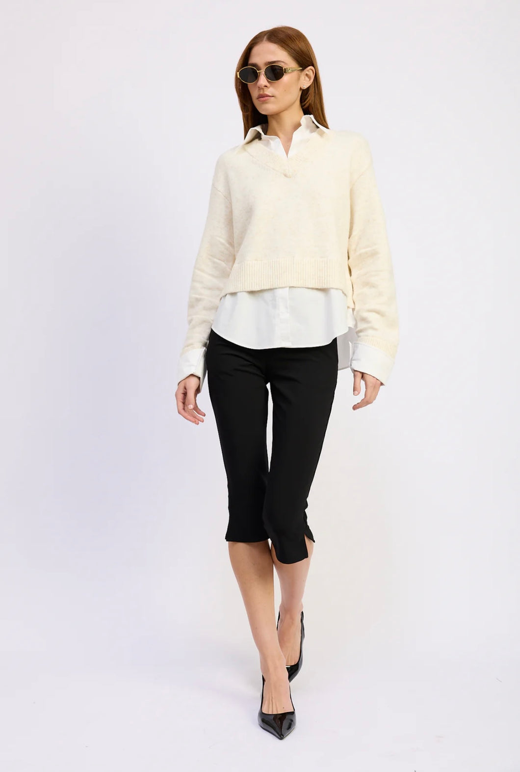 Mixed Media Pullover