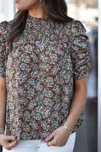 Load image into Gallery viewer, Paisley Ruched Top
