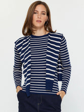 Load image into Gallery viewer, Stripe Top w/ Faux Cardi
