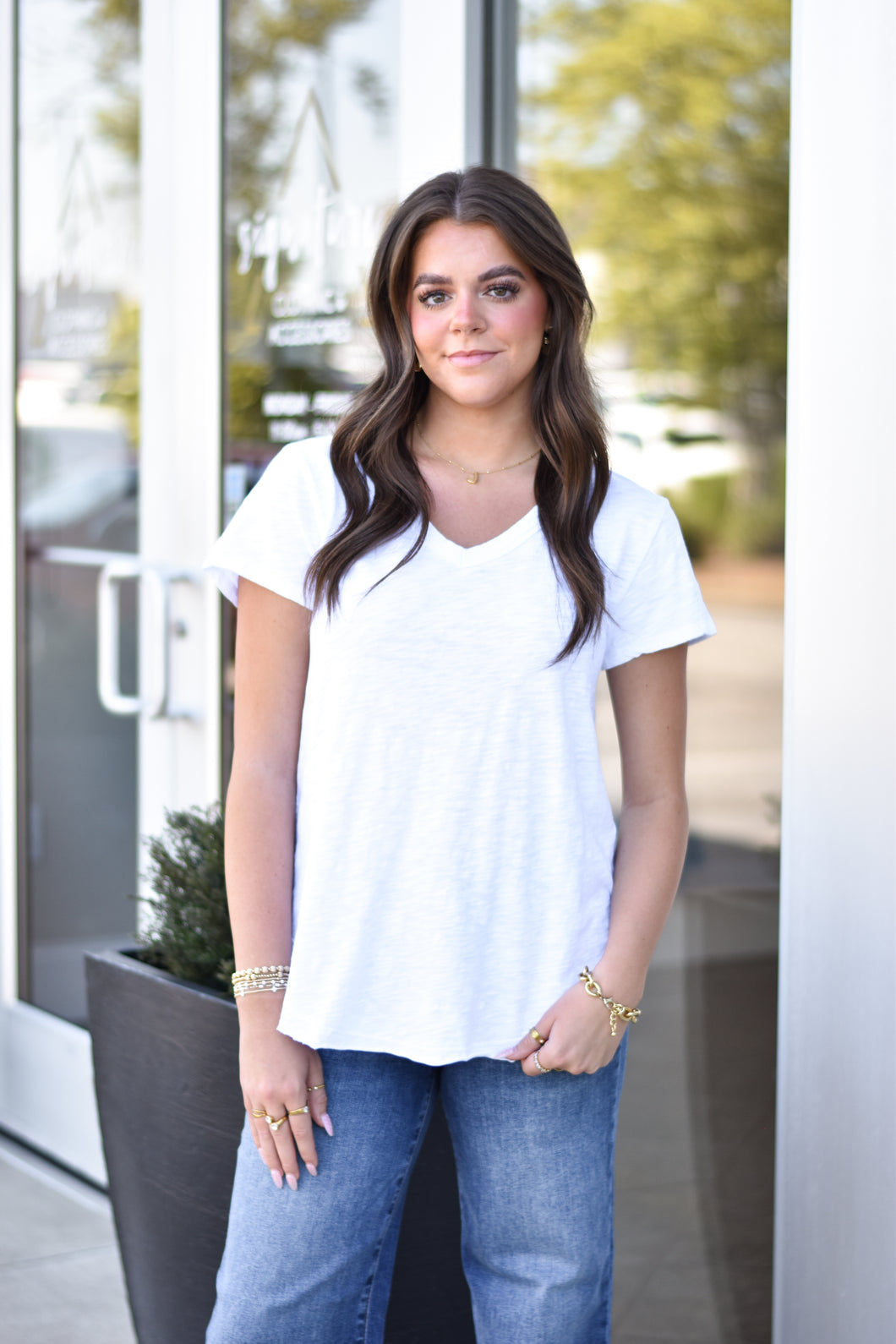 Curve Tee - White