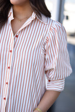 Load image into Gallery viewer, Orange Stripes Button Down
