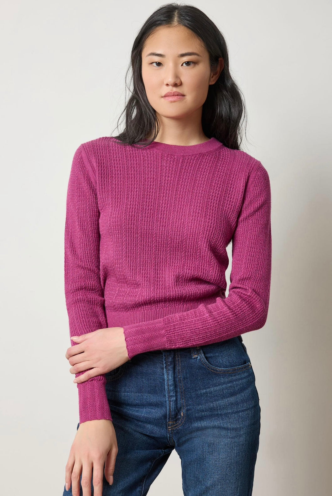 Multi Stitch Sweater-Dahlia