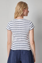 Load image into Gallery viewer, Stripe Crew Tee - Navy
