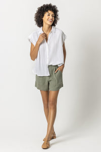 Boxy Button Down - White